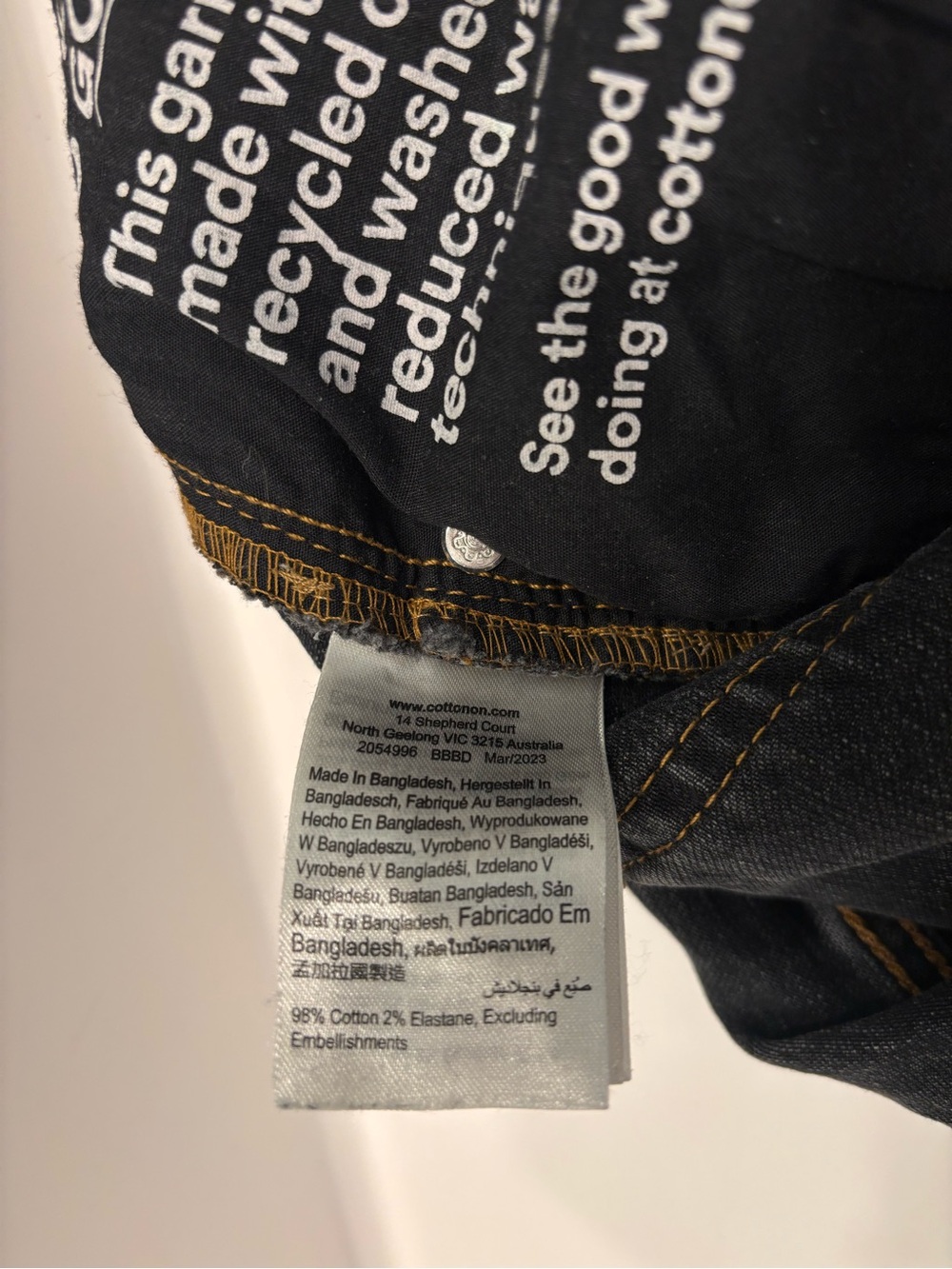 Cotton On Black Stretch Wide-Leg Jeans - Picture 2 of 7